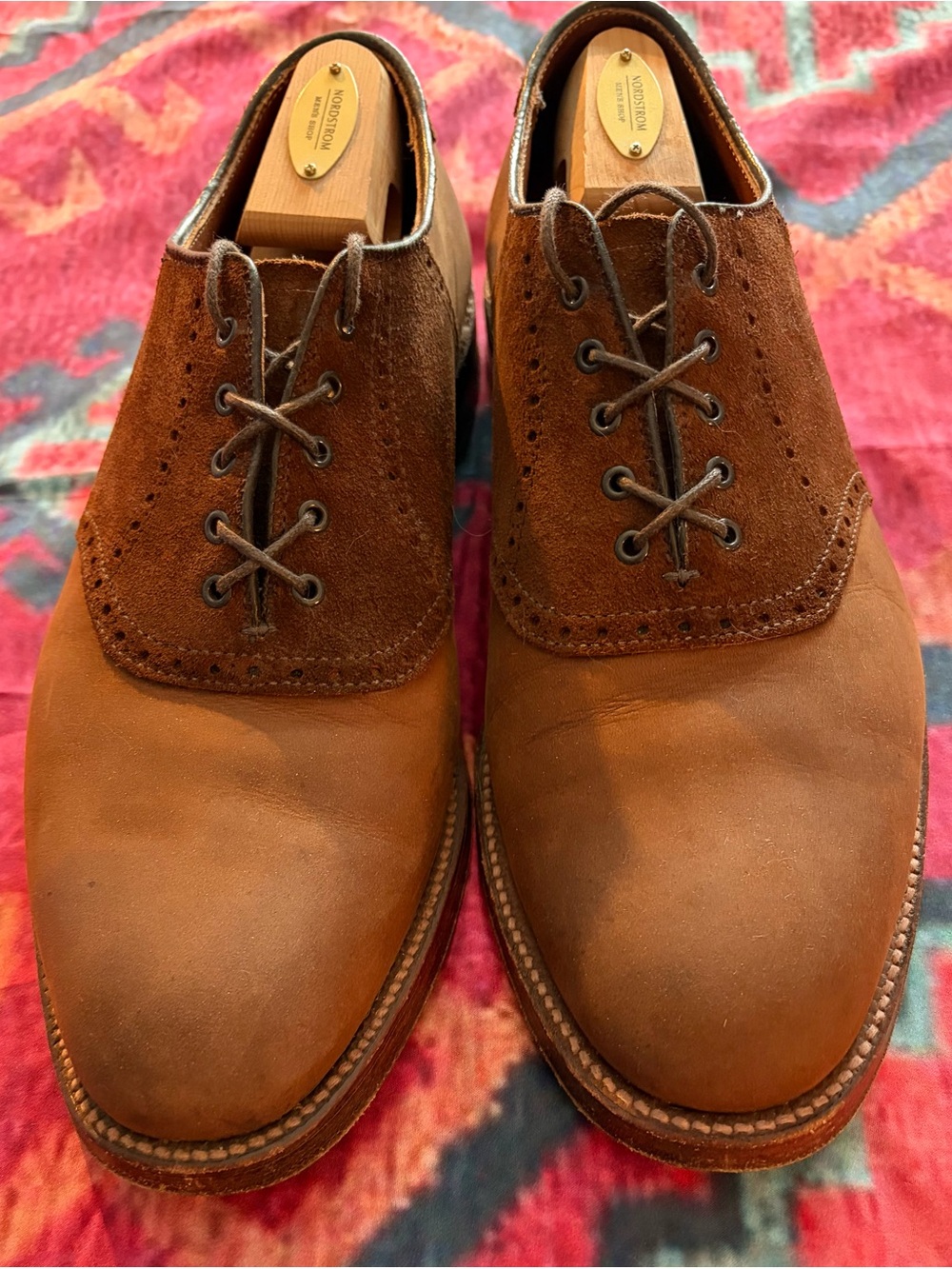 Alden Smooth & Reverse Tobacco Chamois Saddle Shoes - Men’s Size 10.5 E